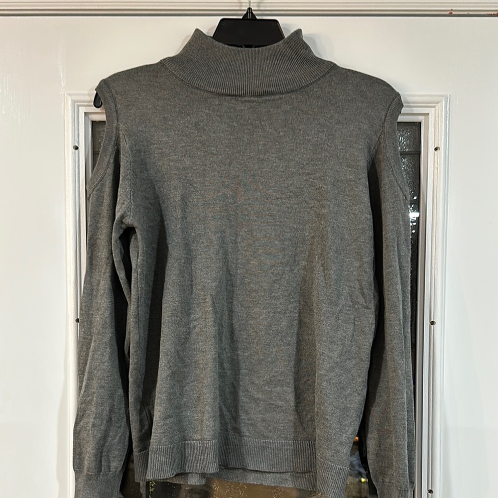 Gray Turtleneck Sweater